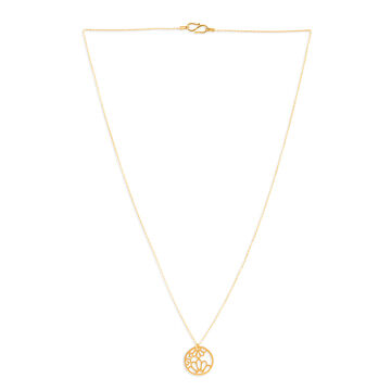 Tanishq 22KT Gold Pendant with Chain