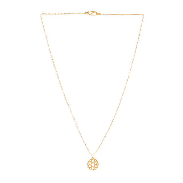 Tanishq 22KT Gold Pendant with Chain 