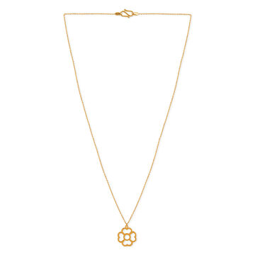 Tanishq 22KT Gold Pendant with Chain for Women