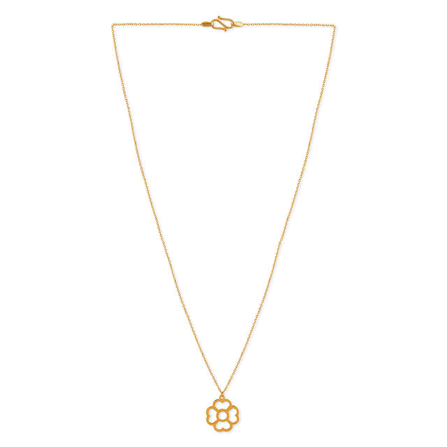 Tanishq 22KT Gold Pendant with Chain for Women 