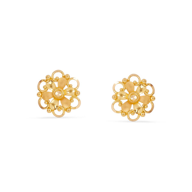 Tanishq 22KT Diamond Earrings 