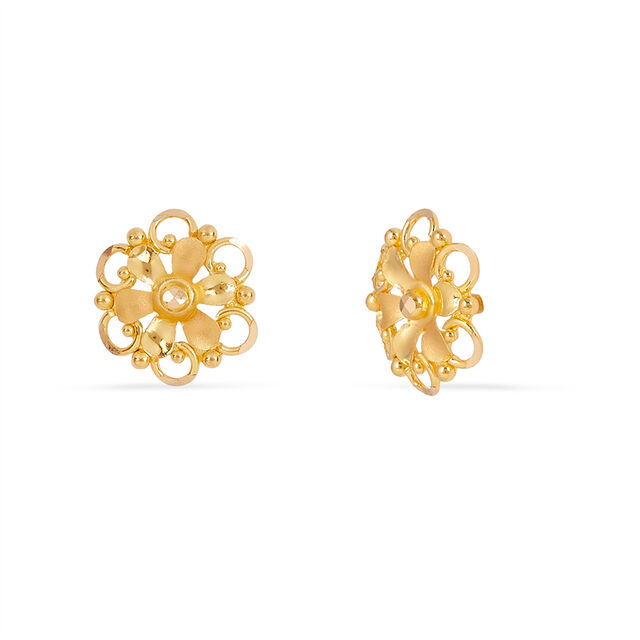 Tanishq 22KT Diamond Earrings 3