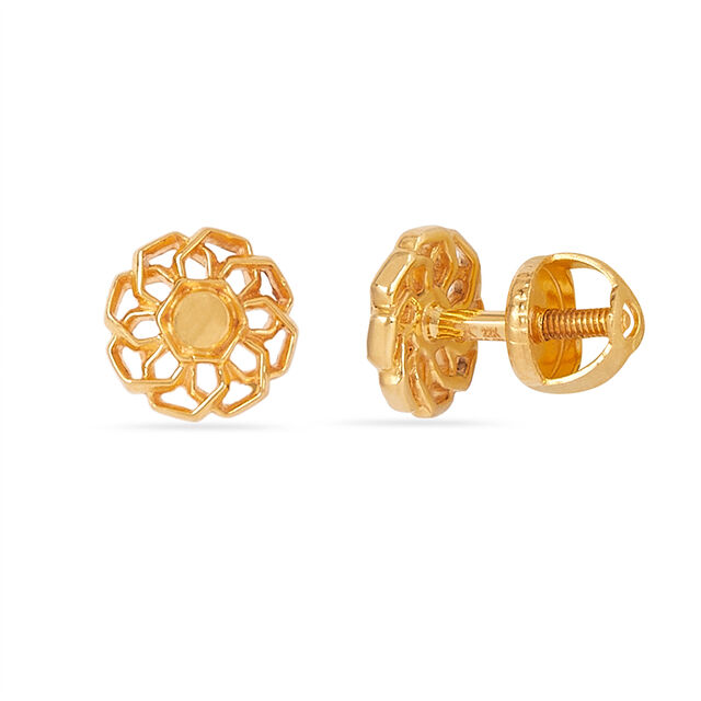 Tanishq 22KT Diamond Earrings 2