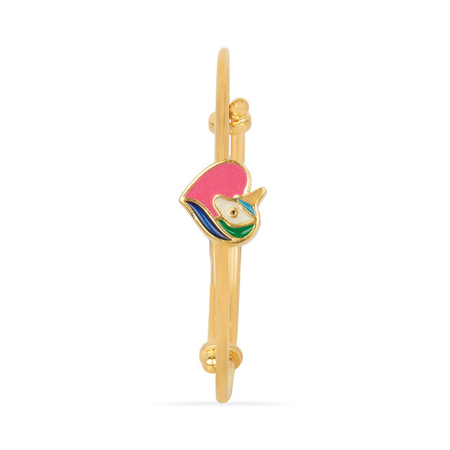 Peacock Heart Gold Bangle for Kids 4