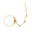 Glorious Oval Cascade Gold Nose Pin,,hi-res 