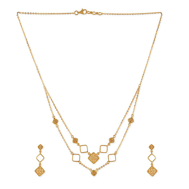 Tanishq 22KT Gold Necklace Set 