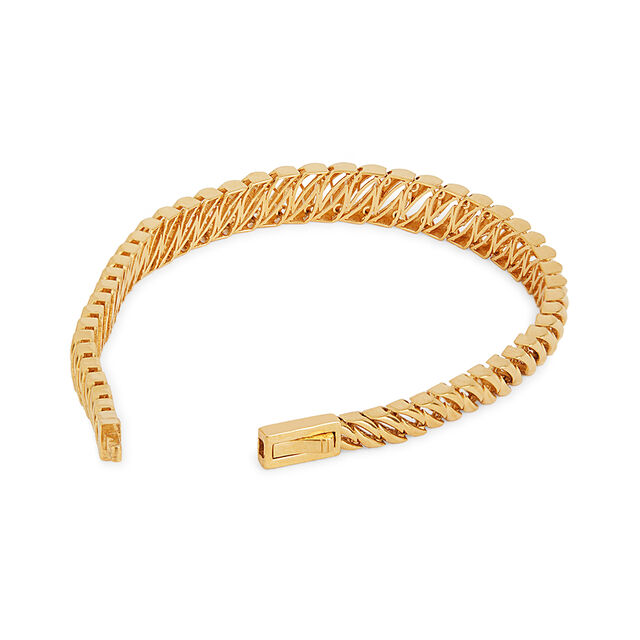 Woven Slant Gold Bracelet 3