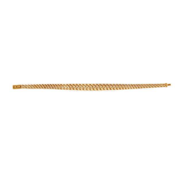 Woven Slant Gold Bracelet 4