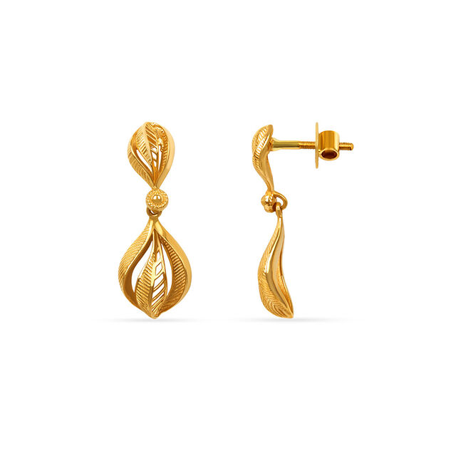 Gilded Grove Gold Pendant and Earrings Set 6