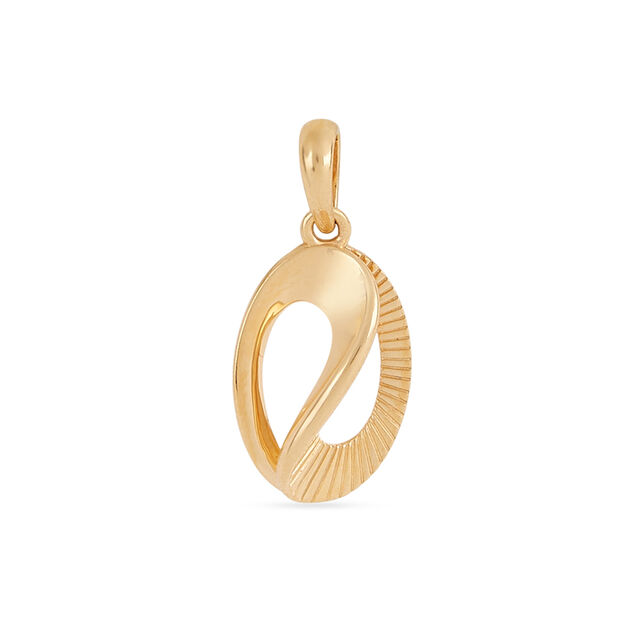 Tanishq 22KT Gold Pendant and Earrings Set for Women 2