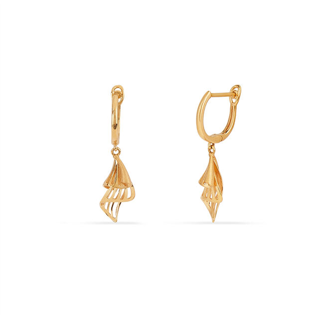 Tanishq 22KT Gold Pendant and Earrings Set for Women 4