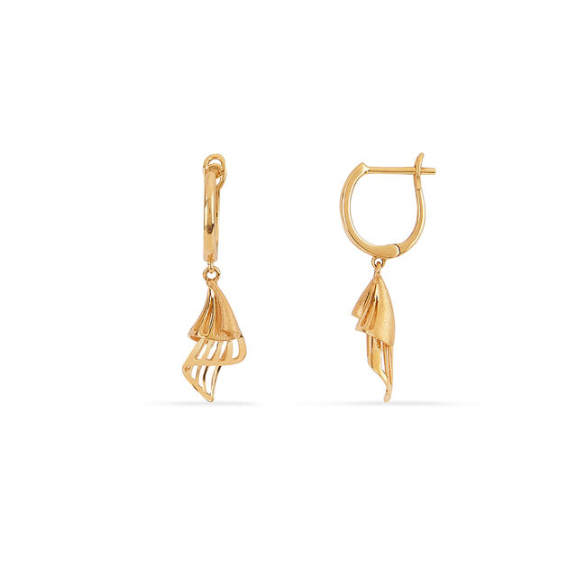 Tanishq 22KT Gold Pendant and Earrings Set for Women 6