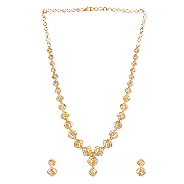 Tanishq 22KT Gold Necklace Set for Women 