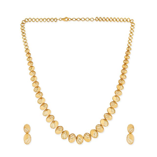 Tanishq 22KT Gold Necklace Set 