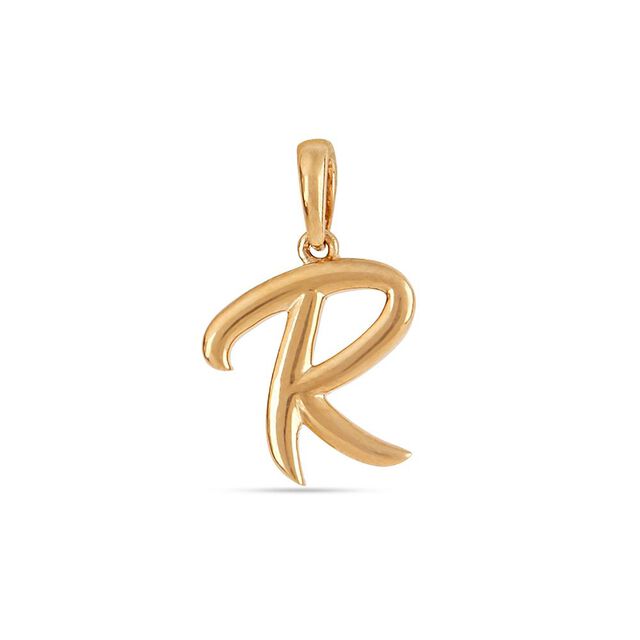 Signature R Gold Pendant 