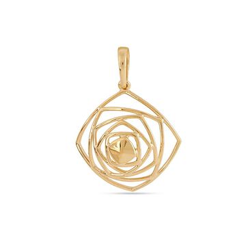 Spiral Bloom Gold Pendant