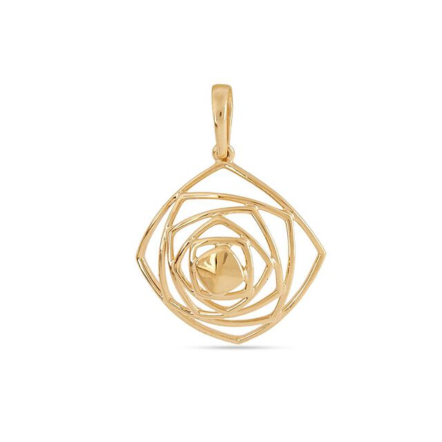 Spiral Bloom Gold Pendant 