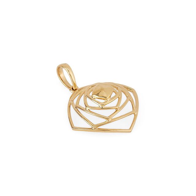 Spiral Bloom Gold Pendant 2