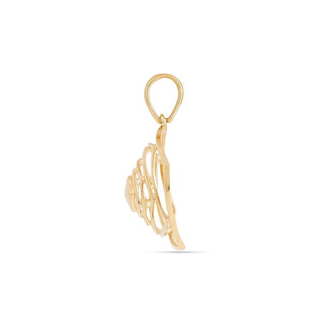 Spiral Bloom Gold Pendant 3