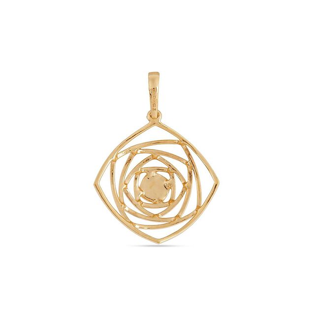 Spiral Bloom Gold Pendant 4