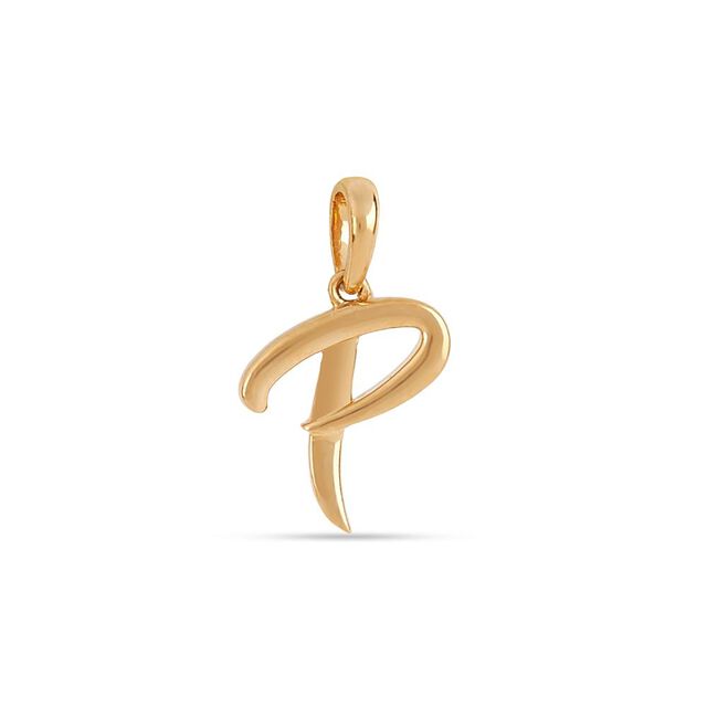 Signature P Gold Pendant 