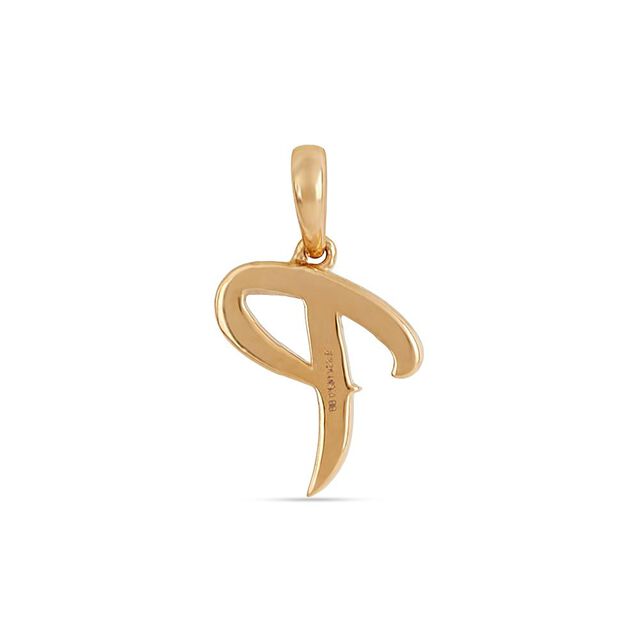 Signature P Gold Pendant 4