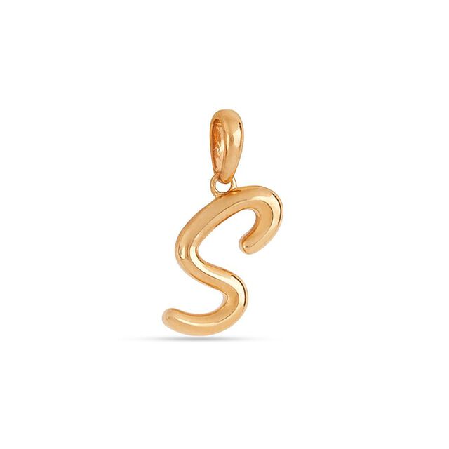 Signature S Gold Pendant 