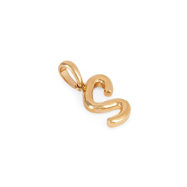 Signature S Gold Pendant 2