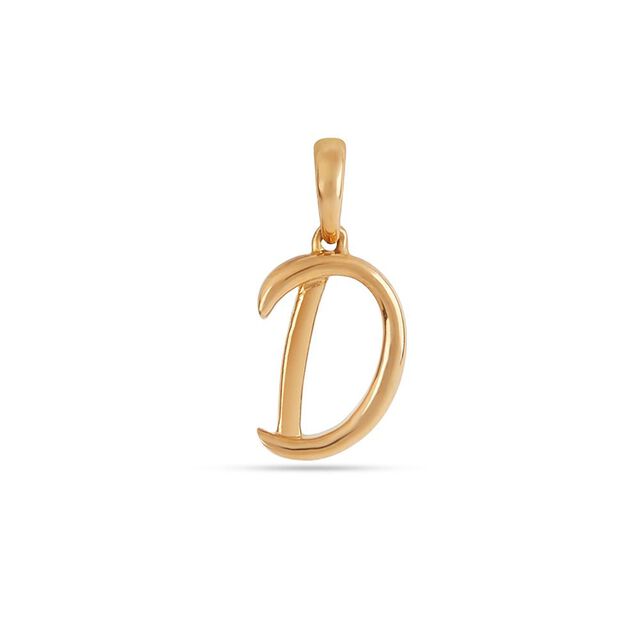 Signature D Gold Pendant 
