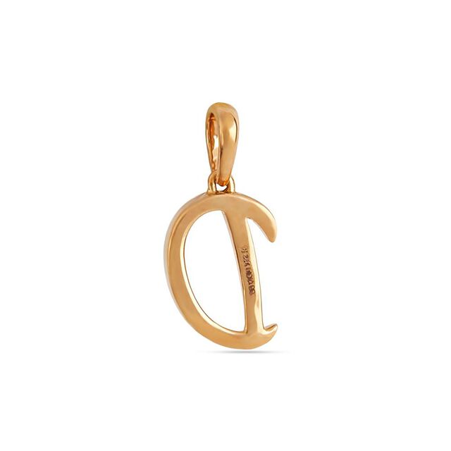 Signature D Gold Pendant 4