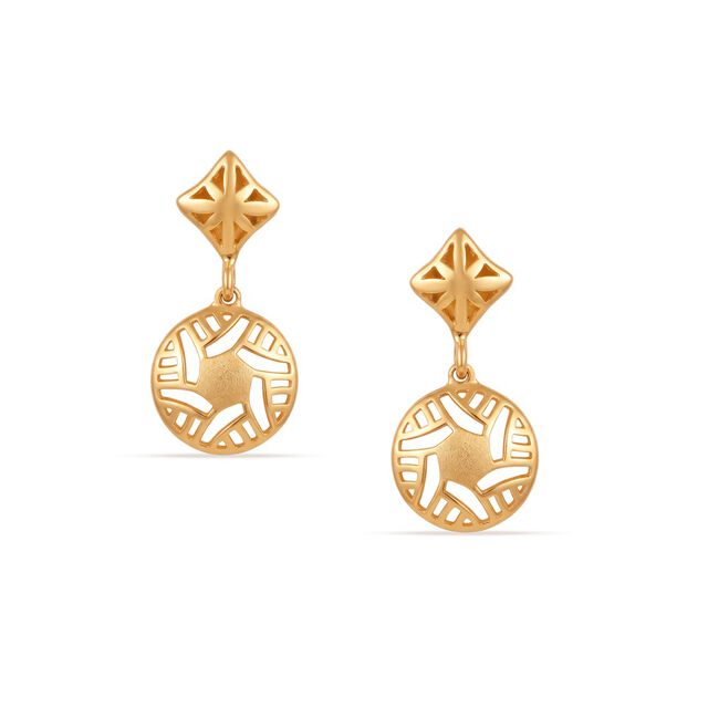 Tanishq 22KT Gold Earrings 
