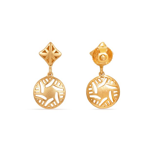 Tanishq 22KT Gold Earrings 3