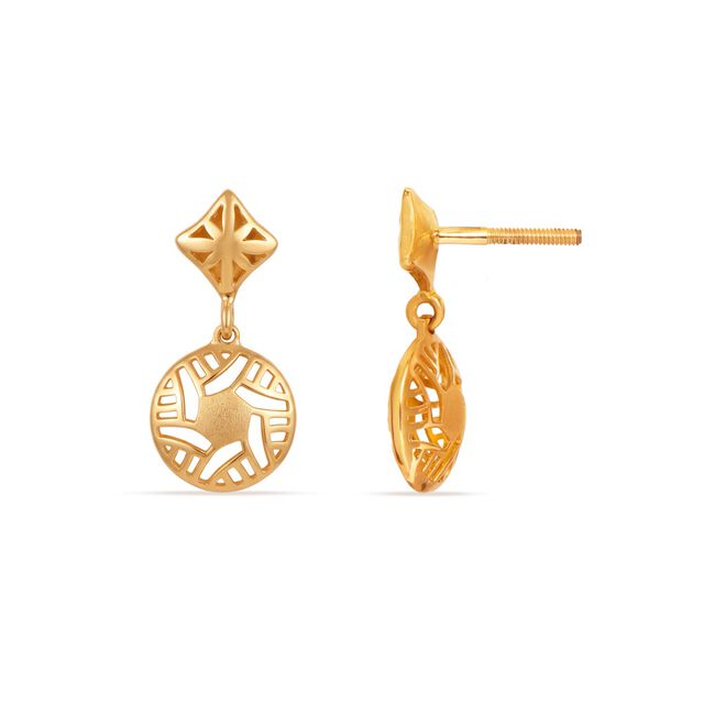 Tanishq 22KT Gold Earrings 4