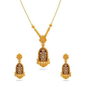 Radiant Heritage Gold Necklace Set