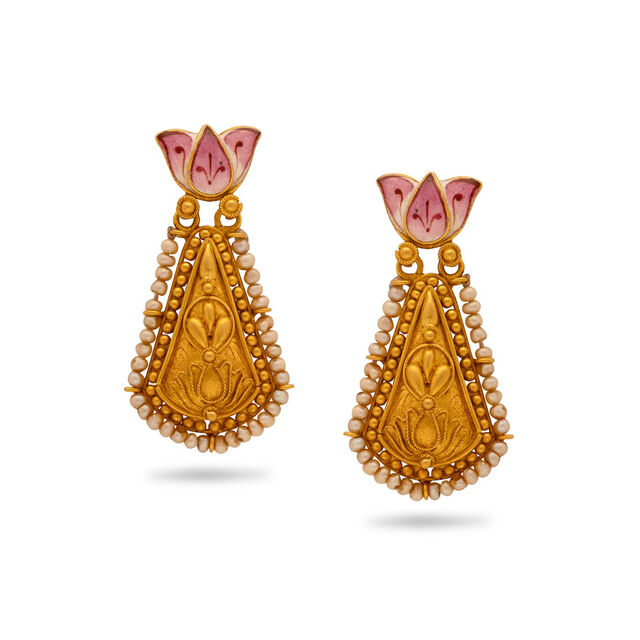 Lotus Reverie Gold Necklace Set,,hi-res 2