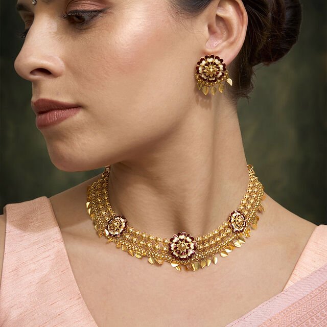 Tanishq 22KT Gold Neckwear Set for Women 2