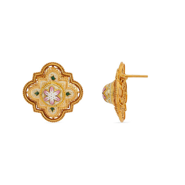 Tanishq 22KT Gold Earrings for Women 4