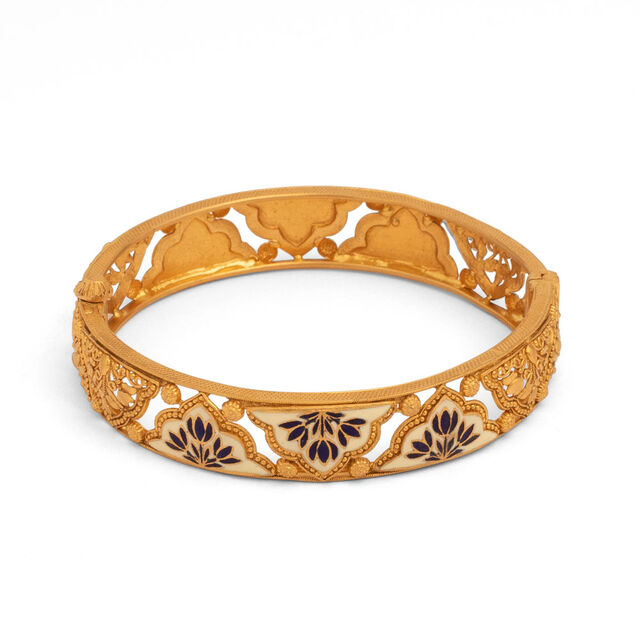 Sapphire Lotus Gold Fusion Bangle,,hi-res 