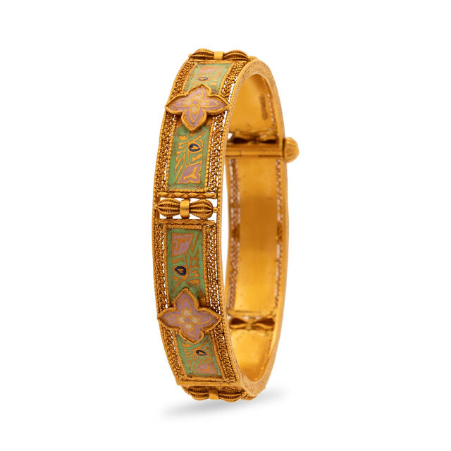 Whispers of Love Gold Bangle,,hi-res 2