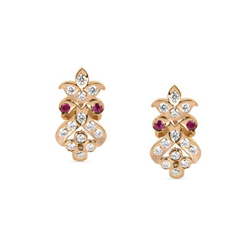 Shiny Diamond Hoop Earrings