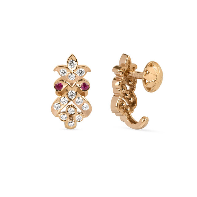 Shiny Diamond Hoop Earrings 3