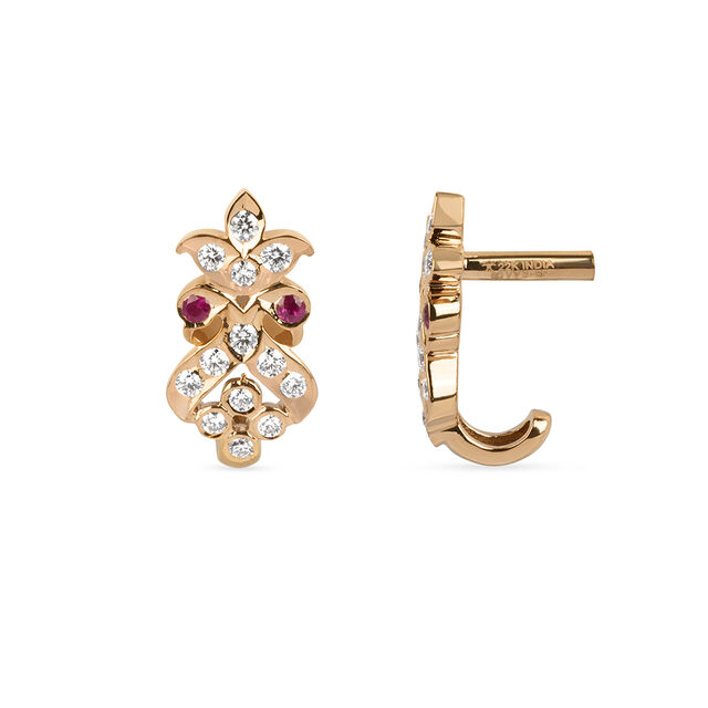 Shiny Diamond Hoop Earrings 4