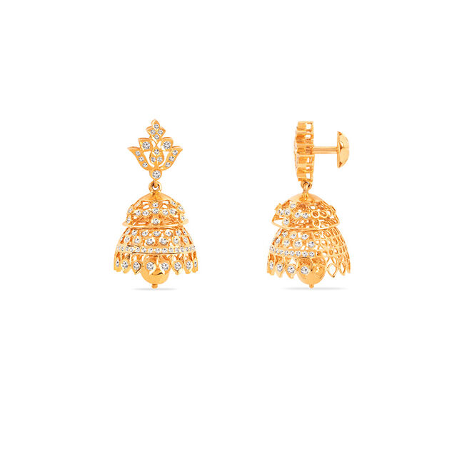 Tanishq 22KT Diamond Earrings for Women 2