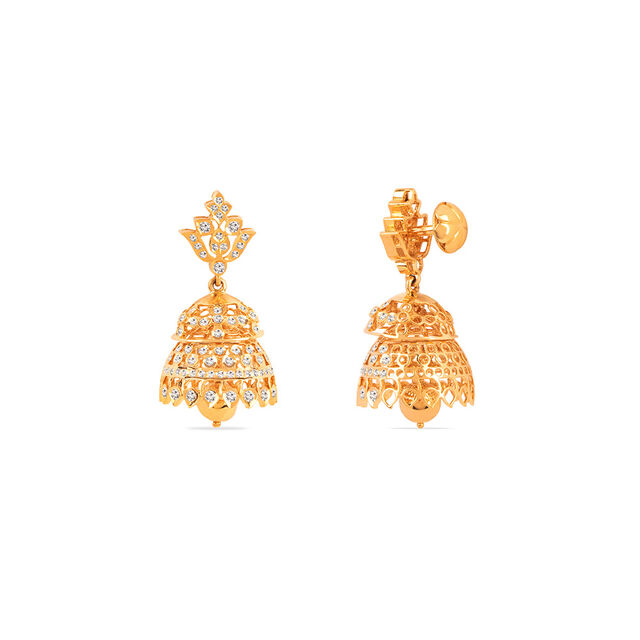 Tanishq 22KT Diamond Earrings for Women 3