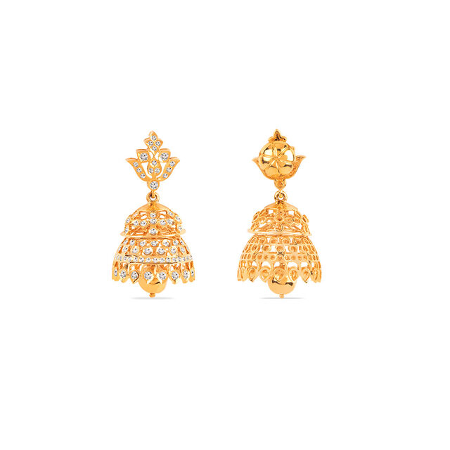 Tanishq 22KT Diamond Earrings for Women 4