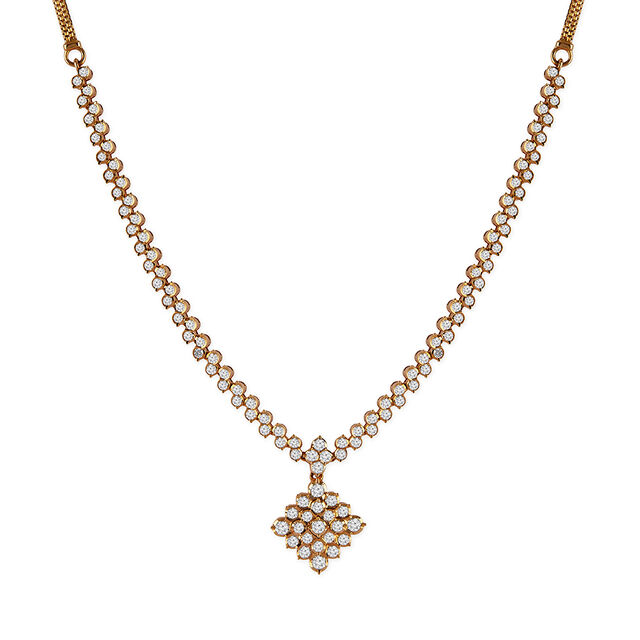 Tanishq 22KT Diamond Necklace for Women 2