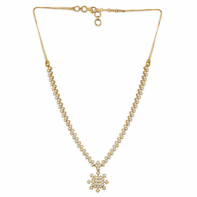 Tanishq 22KT Diamond Necklace for Women 3