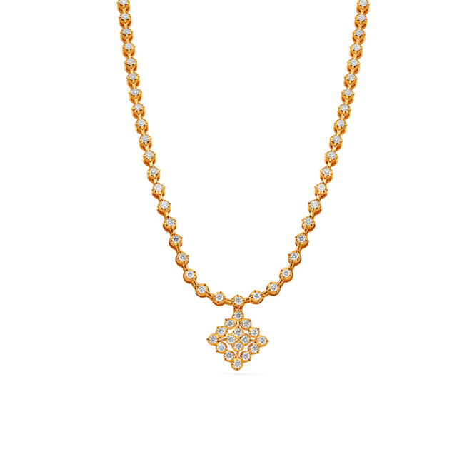 Tanishq 22 Karat Diamond Necklace for Women