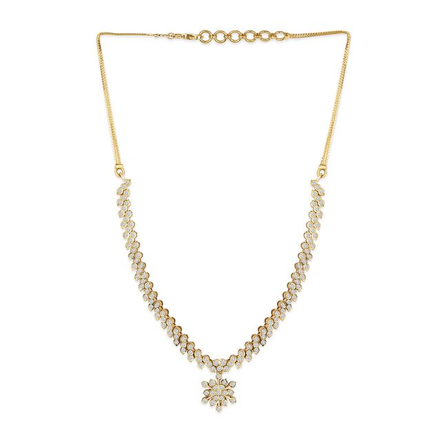 Tanishq 22KT Diamond Necklace for Women 