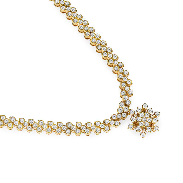 Tanishq 22KT Diamond Necklace for Women 3